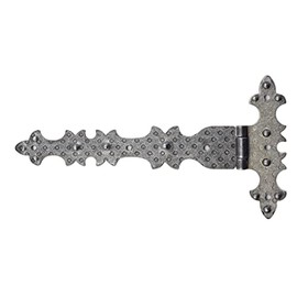 KOMBI 4 Pieces Hinges Wrought Iron 124 x 68 mm Horizontal Decorative Furniture Fixing Vintage Antique Rustic Chest