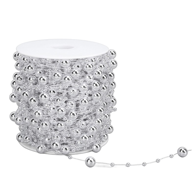1 Roll Pearl Beads Chain Artificial Pearl Strand Trim String