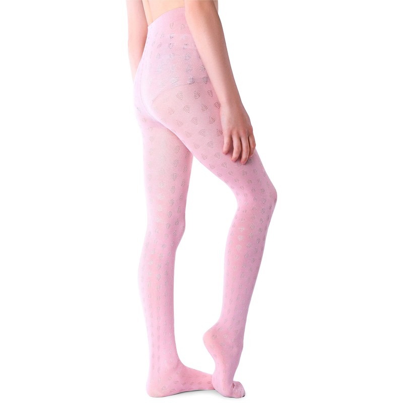 NOQ Girls Tights with 3D Effect Pattern Plain Dance Gymnastics