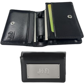 JLDAdornGo Wallet for Men RFID Slim Bifold Genuine Cattle Leather Front Pocket Wallets Blocking Creadit Card Holder ID Protector (Bifold, Black, 4.25-Inch)