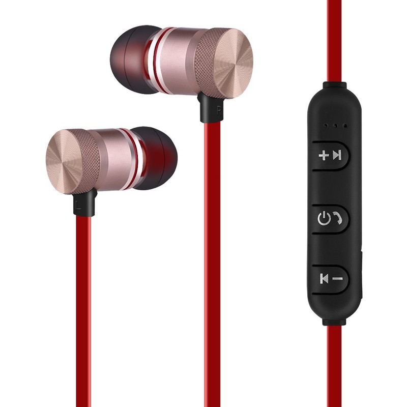 VBESTLIFE Magnetic Wireless Bluetooth Sports Headphones Headset for Android (Golden)