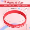 Arrowbash 50 Pcs Jesus Loves You Silicone Wristbands Christian Motivational