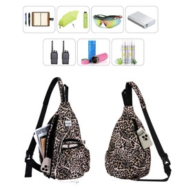 HAWEE Crossbody Travel Bags for Women Cheetah Sling Backpack Purse Adjustable Strap
