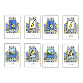 Texben 4 Mandiles Para Cocina Sublimados Lotería Mexicana