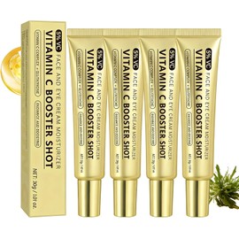 4PC Vitamin C Booster Shot Serums, Vitamin C Wrinkle Glowing Essence Cream, Brightening, Moisturizing Glow Toner, Improves Skin Tone and Smoothness (4PC)