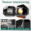 ASLONG 2PCS 5Inch LED Flush Mount Pods 6 Modes Amber/White