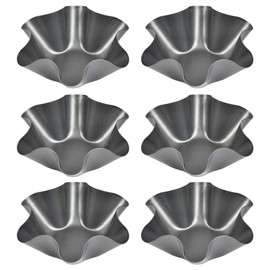 FOCCTS 6 Pack Taco Salad Shell Mold, Non-Stick Taco Bowl Shell Maker, Extra Thick Steel Tortilla Shell Maker, 6 inch Carbon Steel Taco Salad Bowl Maker for Kitchen
