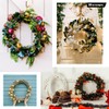 Worown 6pcs 25cm Floral Wreath Hoops, Silver Metal Rings for