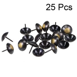 TA-VIGOR Dekorative Polsternägel, Messingnägel, Möbelnägel, 19 mm Kopfdurchmesser, 21 mm Länge, Polsternägel, dekorative Nägel für Möbel, 25 Stück