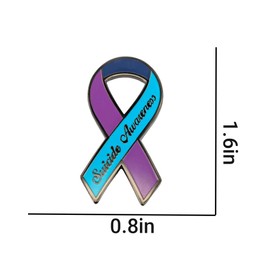 Leraverppy Enamel Pin,Suicide Awareness Blue Ribbon Lapel Pin,Mental Health Support Badge,Hope Symbol Jewelry, Shirt Brooch,Gift for Advocates Teens Friends Family,DIY Decor,Pin on Denim Jacket Canvas Bag