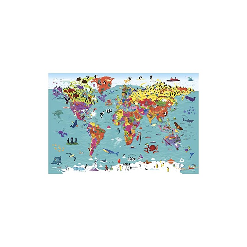 Collins Children's World Wall Map - 36.25 x 24.25 inch