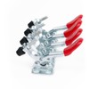 E-TING 4pcs Hand Tool Toggle Clamp Red Plast Horizontal Quick