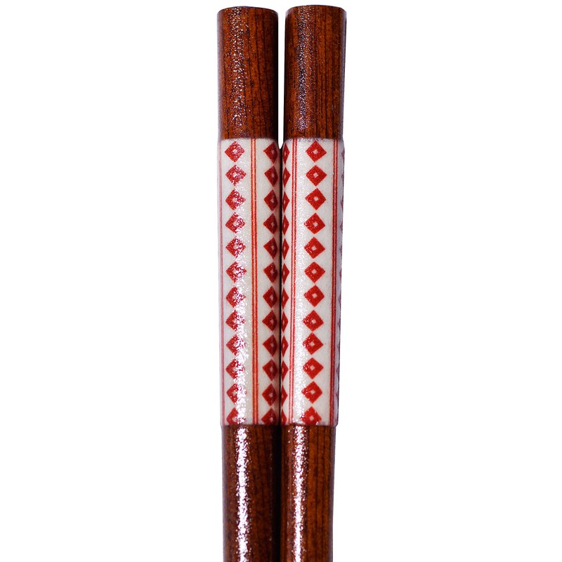 13382-1 Ceramic Pattern Wakasa Painted Chopsticks, Japanese Style, Shibuki Persimmon,