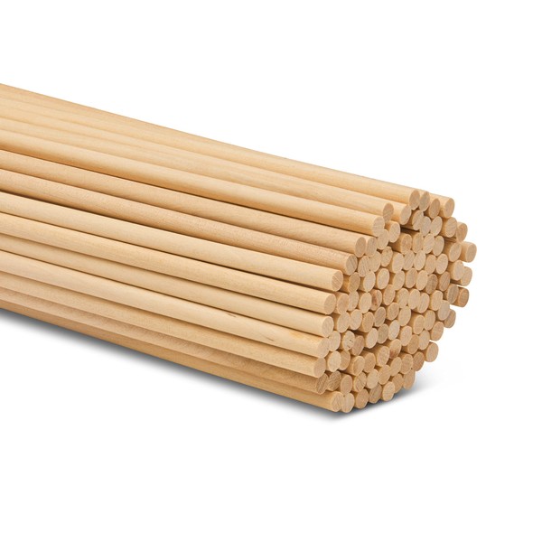 Wooden Dowel Rod, 3/16 Inch x 12 Inch Wood Dowels,