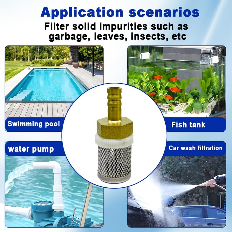 AIMCOCO 10mm Inline Strainers Filter Copper Tube Joint 10mm Diameter