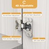 Furniware 2 Pieces 1/4" Small Overlay Concealed Face Frame Hinges,