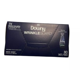 Downy WrinkleGuard Dryer Mega Sheets Fresh 80 Count 3X's Wrinkle Relaxer Guard