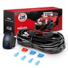 Nilight - 10012W LED Light Bar Wiring Harness Kit REAR