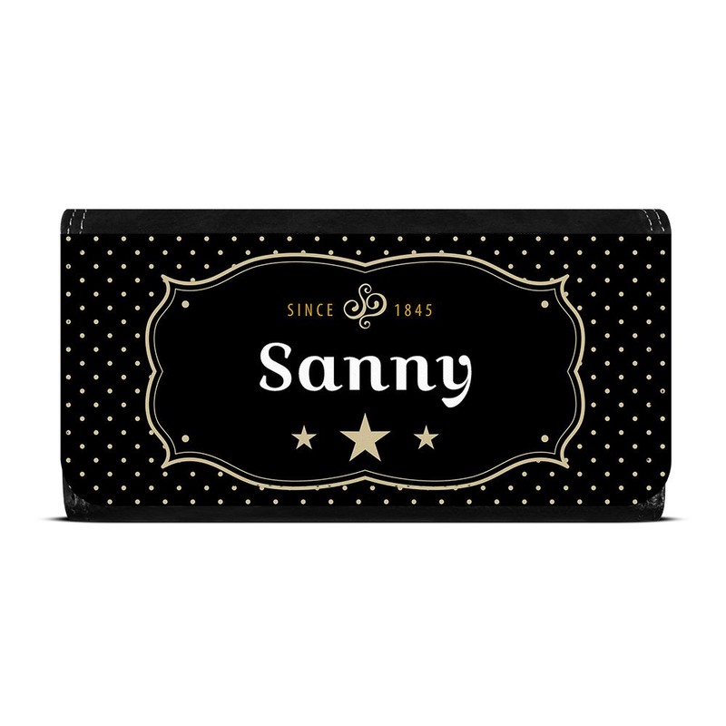 Wallet with Name Sanny – Retro Crest Design – Wallet,