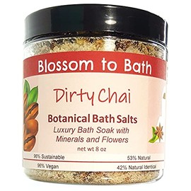 Dirty Chai Botanical Bath Salts (8 ounce) - Phthalate Free Fragrance - Add Luxury And Minerals To The Bath with an Exotic Spicy Scent
