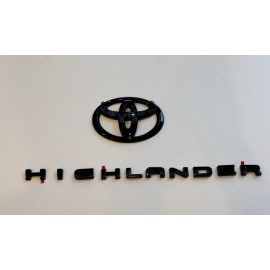 Toyota 2021-2024 HIGHLANDER XSE AWD Gloss Black EMBLEM OVERLAY KIT PT948-48200-02