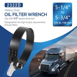 Bonbo 2322D Heavy-Duty Oil Filter Wrench 5-1/4" to 5-3/4" for Use With 1/2" Square Drive Tool
