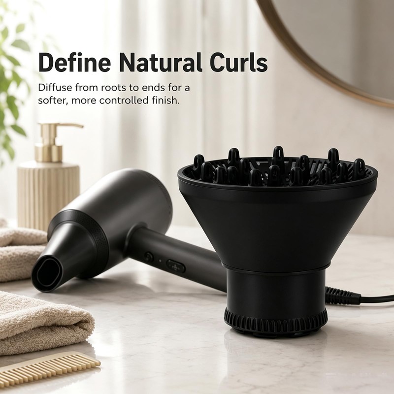 Universal Hair Dryer Diffuser, Blow Dryer Nozzle Hair Dryer-Attachment