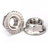 M8 Flange Nuts, 304 Stainless Steel M8-1.25 Serrated Flange Hex