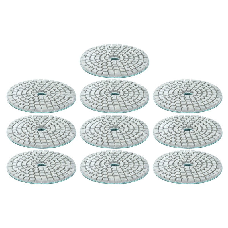 10Pcs 3in Diamond Wet Polishing Pad Soft Grinding Discs Polisher