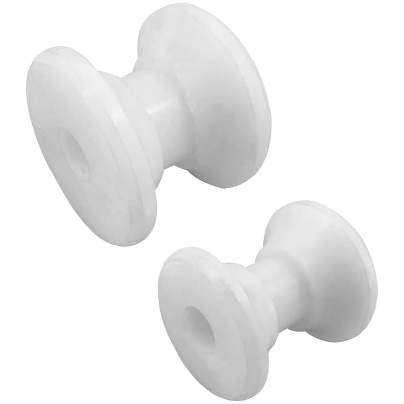 JT-HLM 2Pcs Water White Bow Anchor Roller Replacement Wheels Bow
