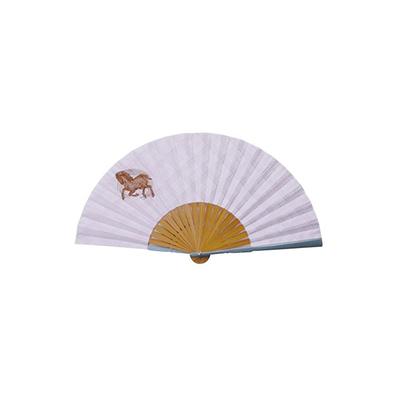 Ken Onishi 73-25 Embroidered Jacquard Fan, 9.1 inches (23 cm),