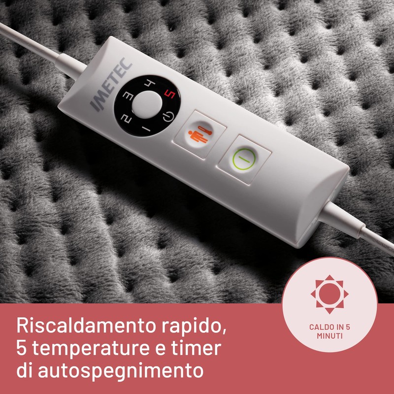 Imetec Intellisense Essential, Termoforo Multiuso, Cuscino Termico, 40x35 cm, Tessuto