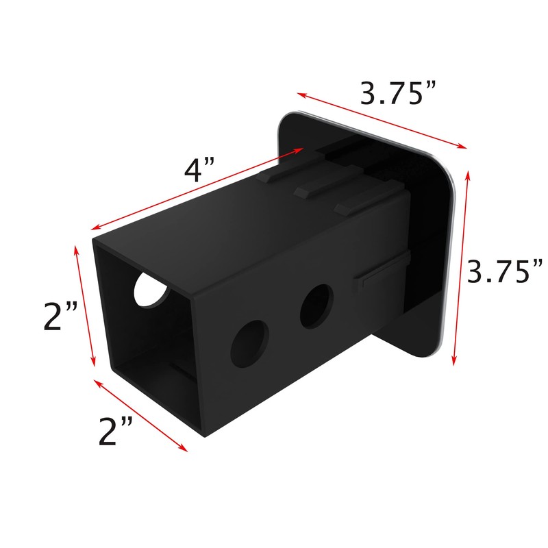 eVerHitch 2" American Black Flag Trailer Hitch Cover Plug for
