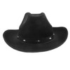 PACKOVE Western Cowboy Rivet Hat for Men Women Soft Breathable