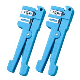 Xunsomten-2PC Fiber Optic Cutter Tool 45-163 Coax Cable Stripper Fiber Optical Buffer Tube Jacket Stripper Coaxial Cable Crimper Universal Wire Stripper