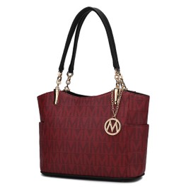 Mia K Collection Shoulder Handbag for Women: Vegan Leather Satchel-Tote Bag, Top-Handle Purse, Ladies Pocketbook by Mia k