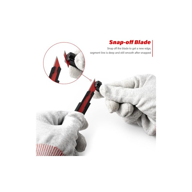 Gomake 9mm Utility Knife Replacement Blades,30 Degree Snap Off Carbon