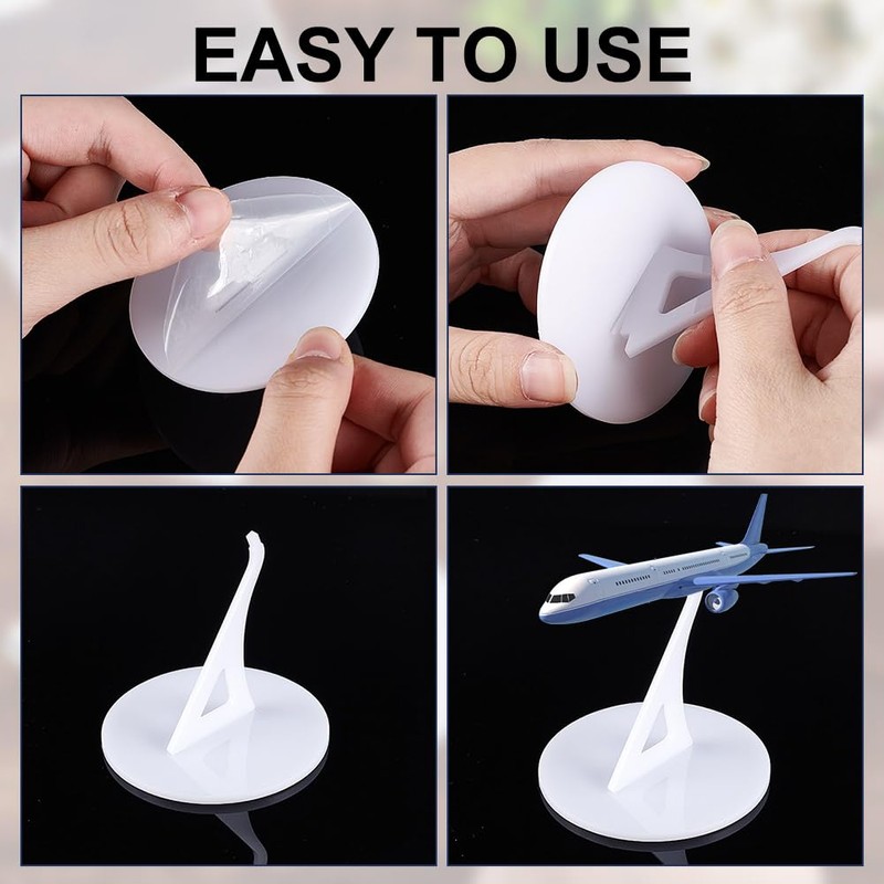 AHANDMAKER 4Pcs Acrylic Model Plane Display Stand, Universal Aircraft Model