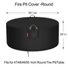 [2025 Upgraded 900D Fabric] Outdoor Fire Pit Cover for 48-50
