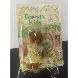 Unknown Forest's Kids Flocked Bear  (1985)-VINTAGE