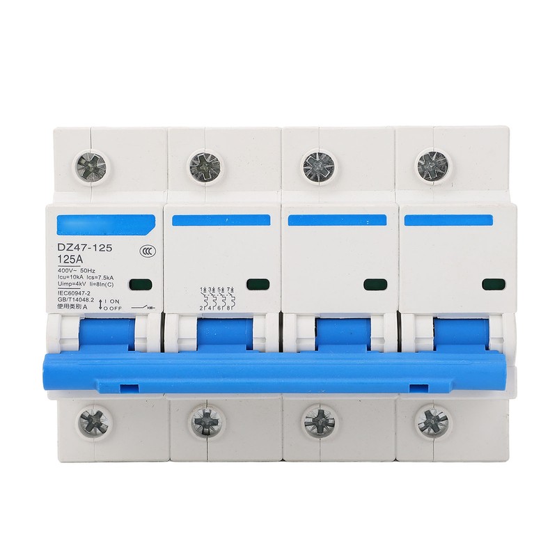 125A 4P Miniature Circuit Breaker 400V Air Switch PC Flame