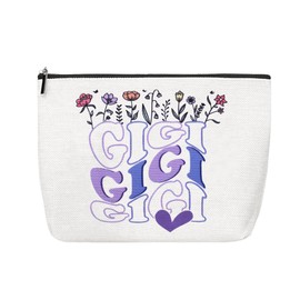 Sudaporn Mimi Gigi Makeup Cosmetics Bags Gifts for Grandma Nana Travel Toiletry Bag from Granddaughter Grandson Nana Granny Makeup Pouch Grandma Grandmother Birthday Small Canvas Storage Bag Gifts