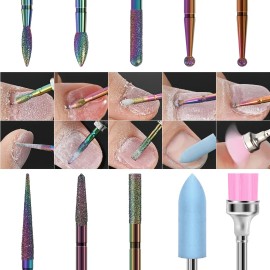 Kit Manicura Profesional Uña Pedicure Fresa Broca 10pzs Fresa Broca Uña Manicura