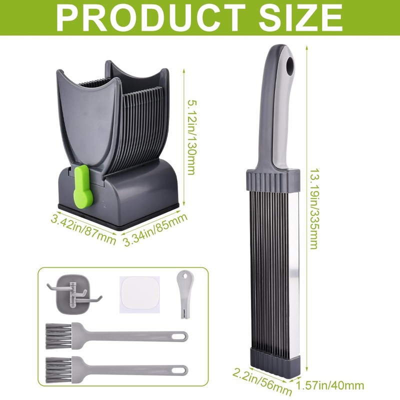 Fresh Meat Slicer Cleaver Kitchen Knife Set, Thickness Adjustable 2
