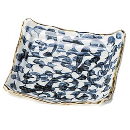 Japanese Ceramics Dyed Octopus Arabesque Square Plate