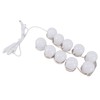 LED Vanity Lights with 10 Dimmable Bulbs USB Adjustable Color