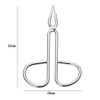 LASSUM 2 PCS Eyebrow Tweezers,Stainless Steel Scissors Shaped Eyebrow Straight