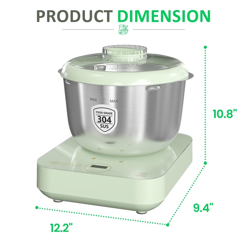 Electric Dough Maker with Ferment & Weighing Function, 5.2QT Dough