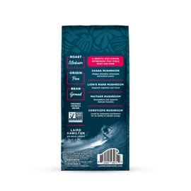 Laird Superfood Laird Superfood Peruvian Medium Roast Coffee with Functional Mushrooms, Certified Organic Peruvian Ground Coffee Beans, Gluten-Free, Dairy-Free, Non-GMO, Paleo, Keto Friendly, 12 oz. Bag