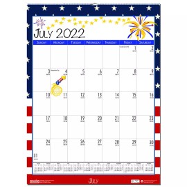 House of Doolittle 3395 July 2022 Academic Seasonal Wall Calendar, 12 x 16-1/2"